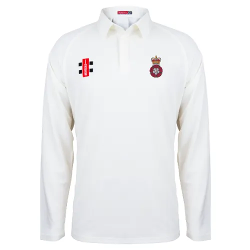 3MI Cricket Adult's Ivory Matrix V2 L/S Shirt-Senior