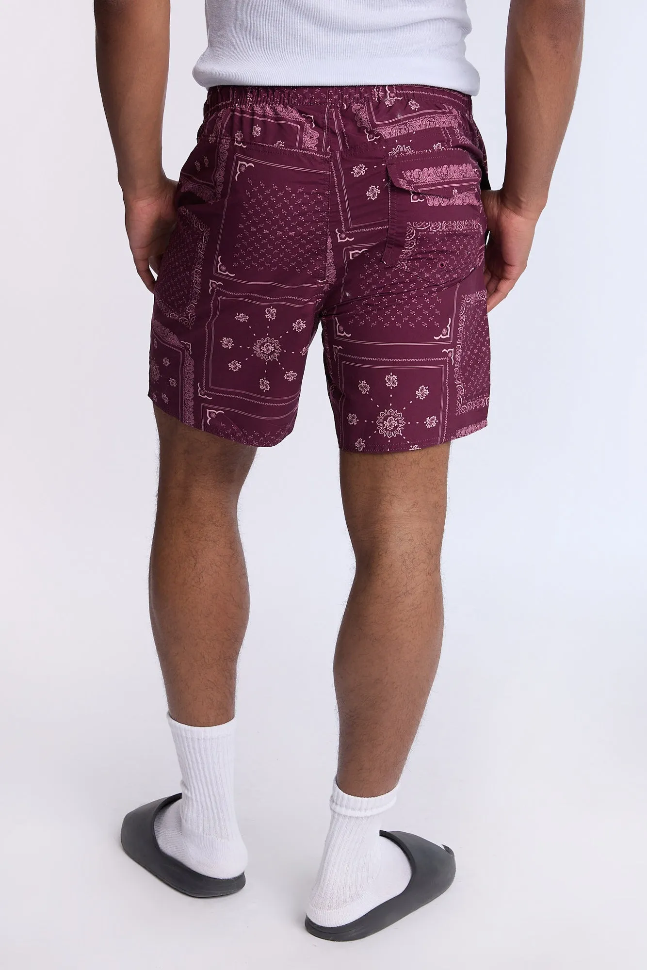 Arsenic Mens Bandana Print Beach Shorts