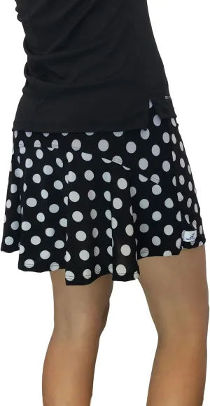 Black & White Polka Dot Flutter Style Golf/Tennis Skort/Skirt
