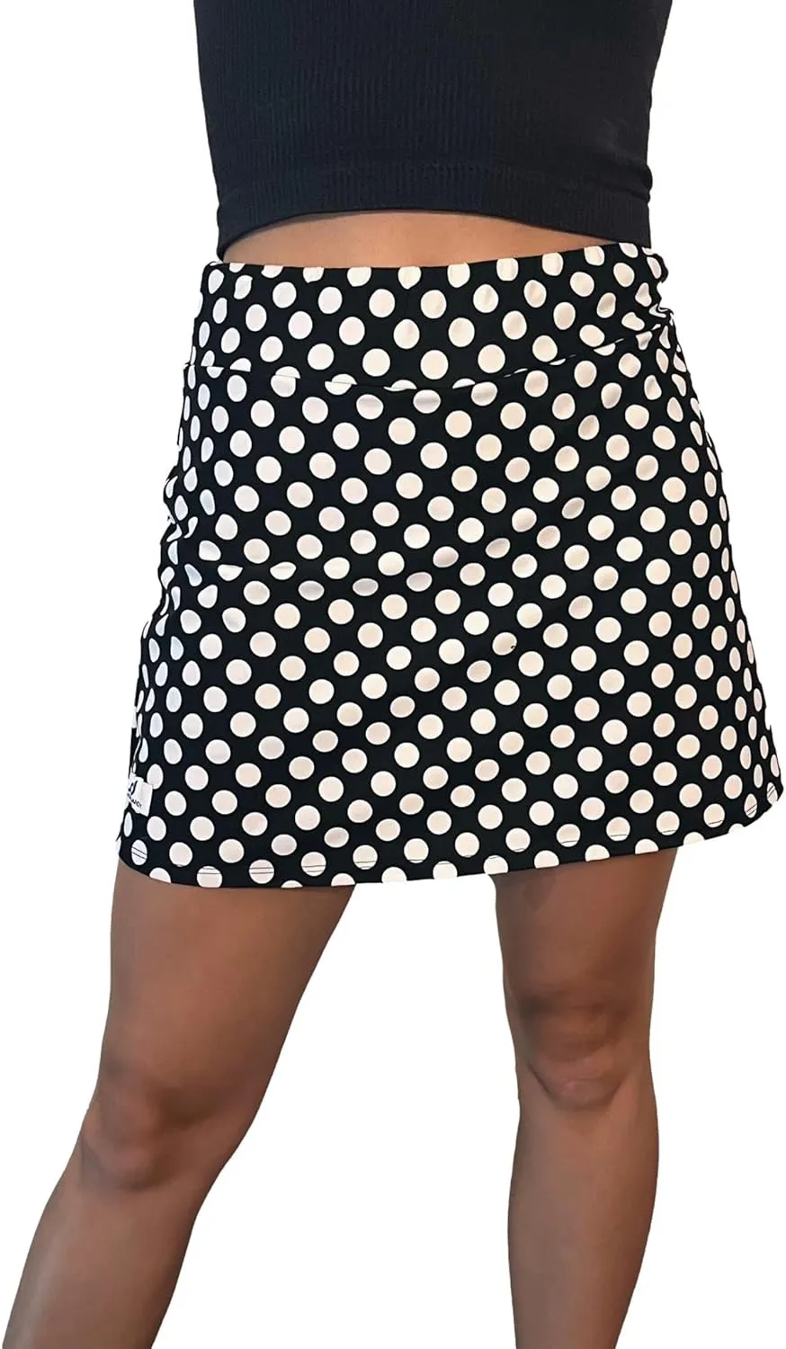 Black & White Polka Dot slim Style Golf/Tennis Skort/Skirt