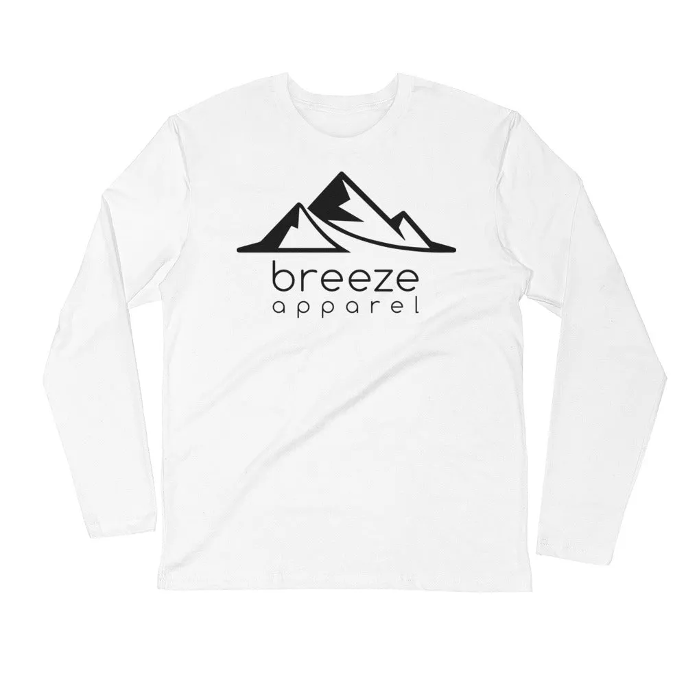 Black logo unisex long-sleeved shirt (slim fit)