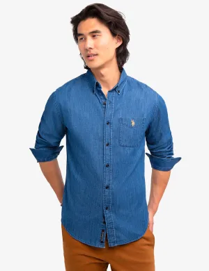BLACK MALLET SLIM FIT DENIM SHIRT