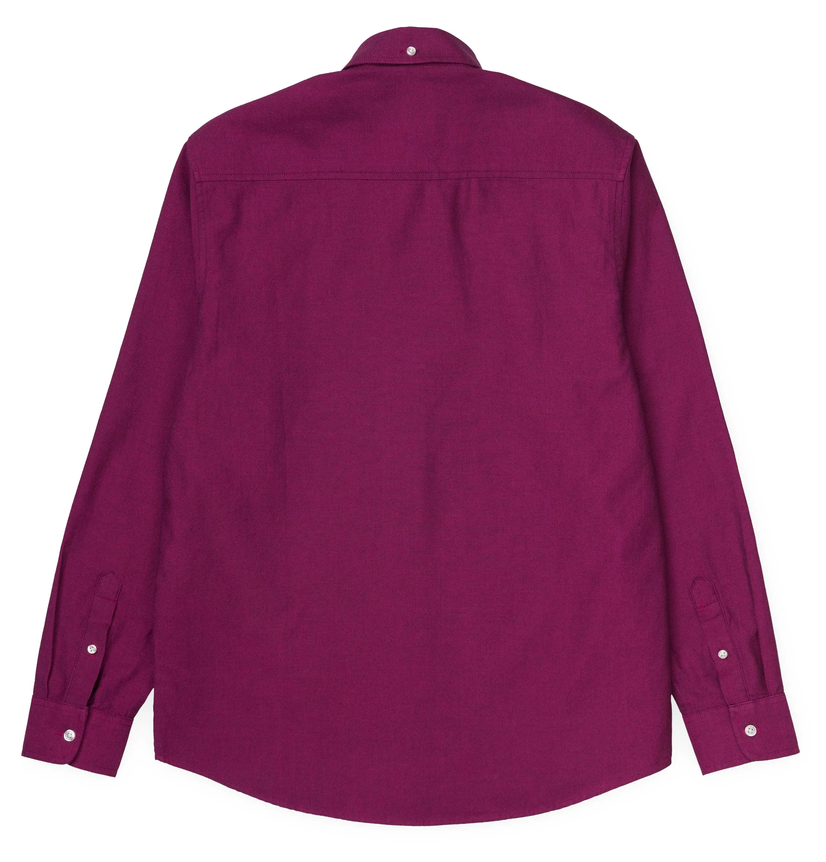 Carhartt WIP L/S Dalton Shirt – Shiraz/Ruby Pink – Heavy Rinsed