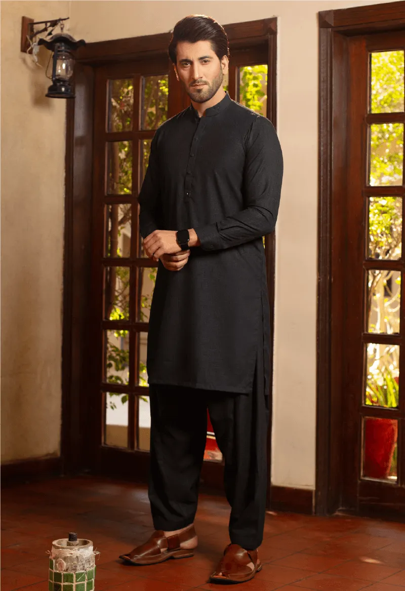 Charcoal shalwar kameez -D112317SK