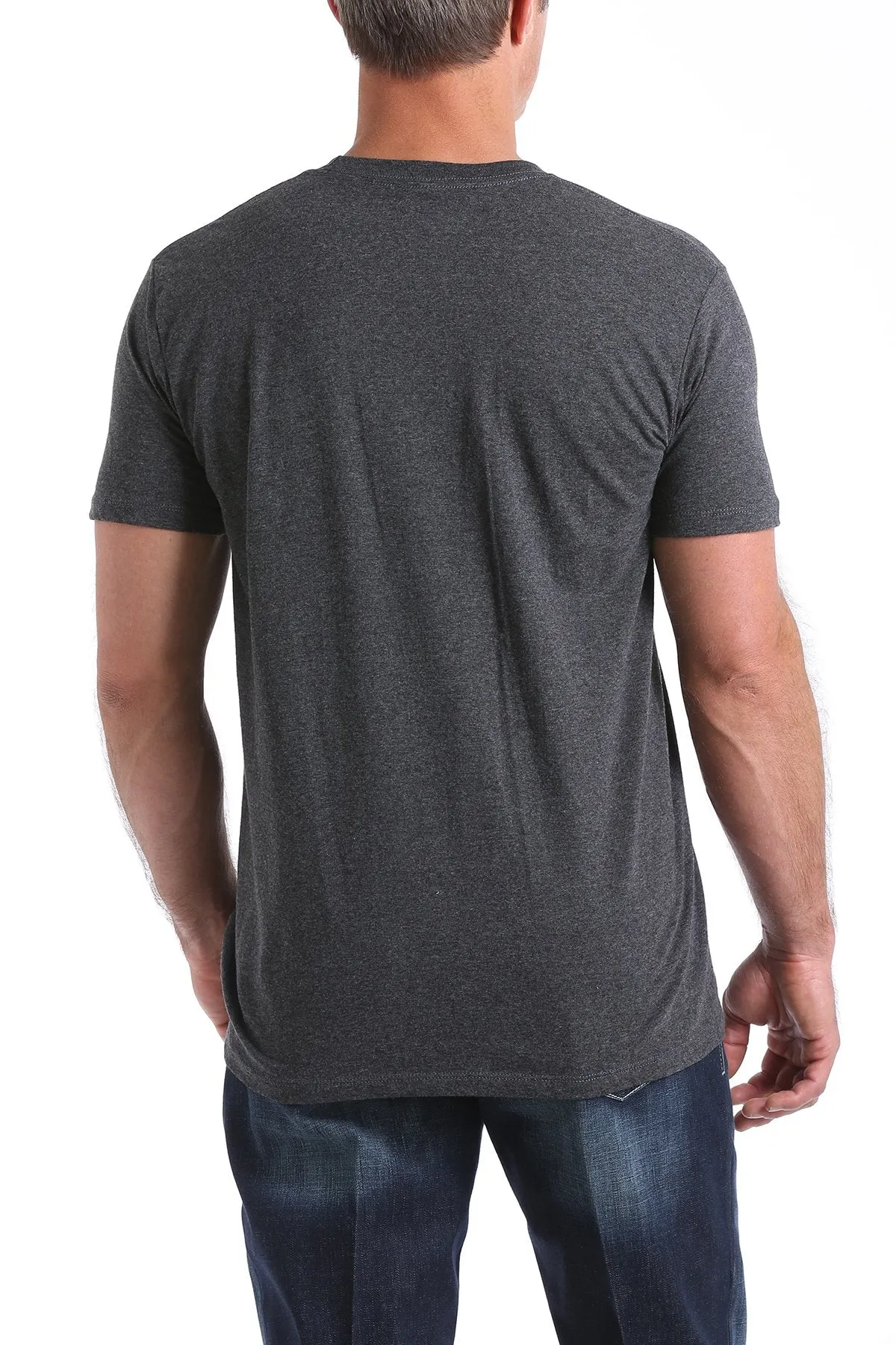 CINCH MEN'S CLASSIC LOGO TEE - BLACK HEATHER STYLE MTT1690374