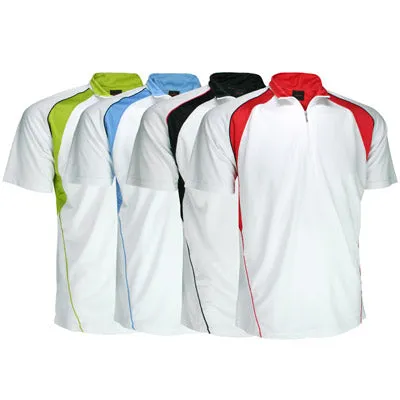 Cool Dry Mandarin Collar T-shirt w/ Zip