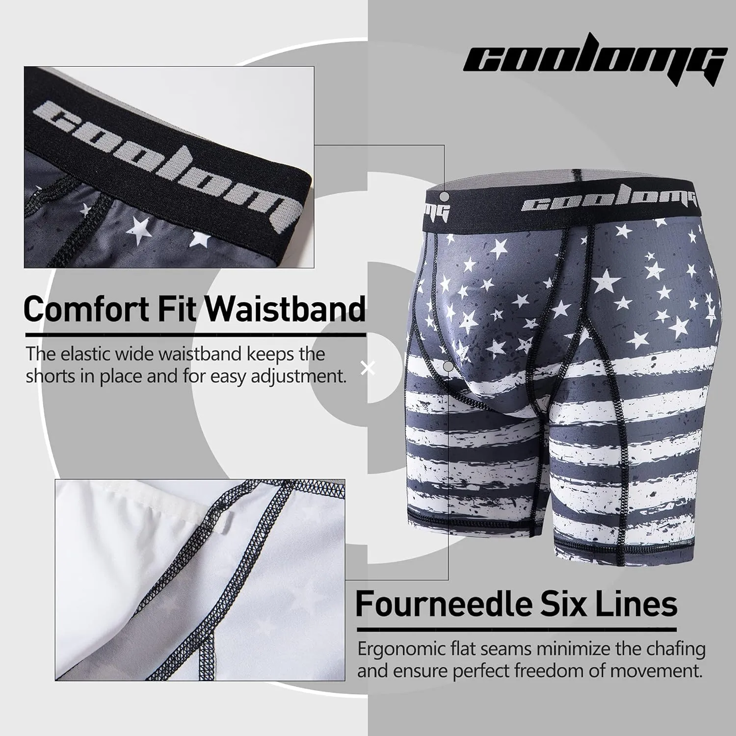 COOLOMG Youth Boys Compression Shorts with Protective Cup Sliding Underwear for Baseball Football Lacrosse Hockey