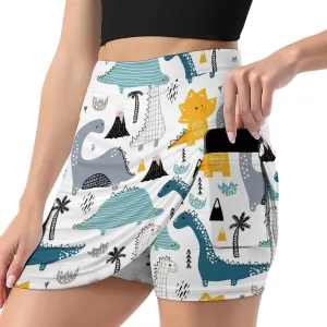 Donnapink Women Yoga Skirt, High Waist A-line Dress Trouser, Running Shorts(S-4XL)