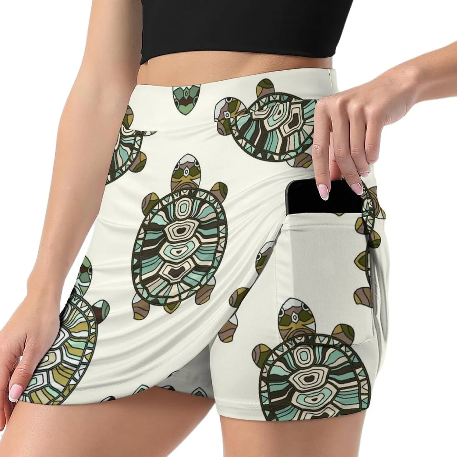 Donnapink Women Yoga Skirt, High Waist A-line Dress Trouser, Running Shorts(S-4XL)