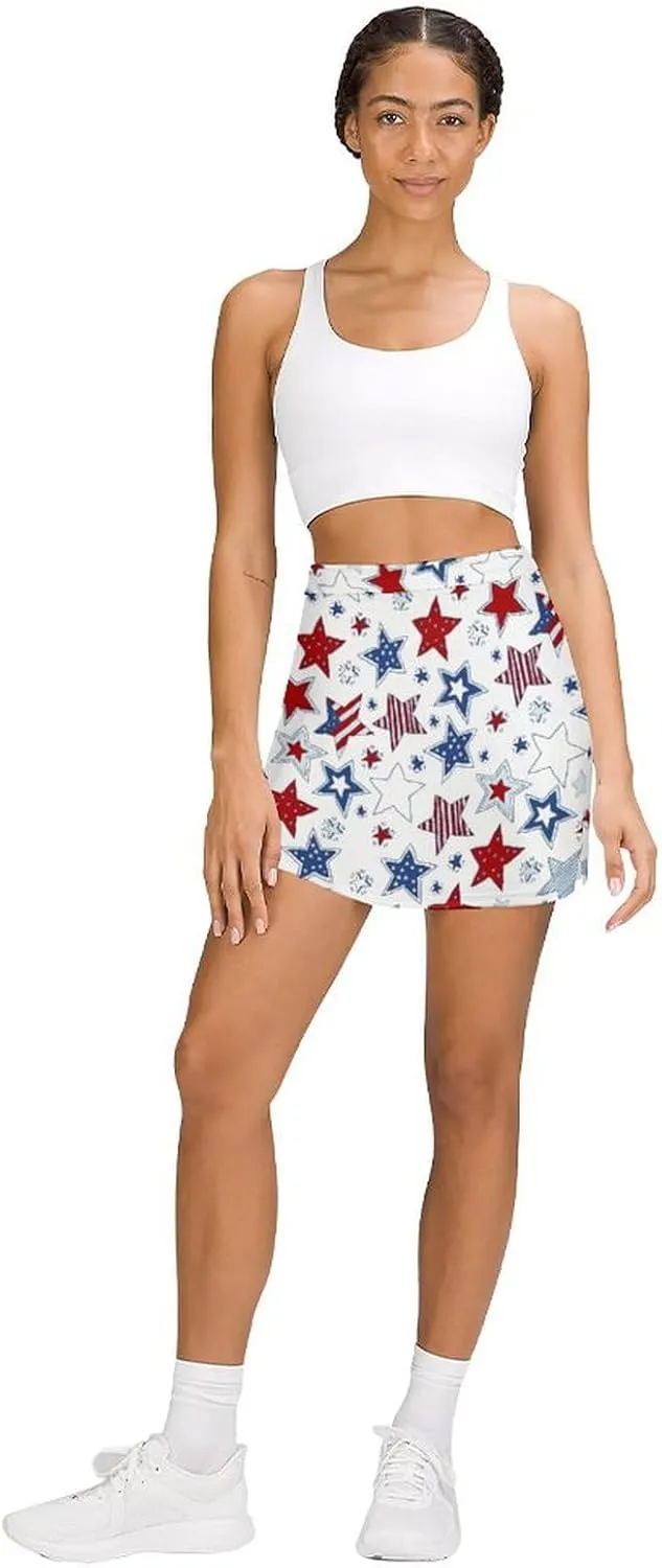 Donnapink Women Yoga Skirt, High Waist A-line Dress Trouser, Running Shorts(S-4XL)