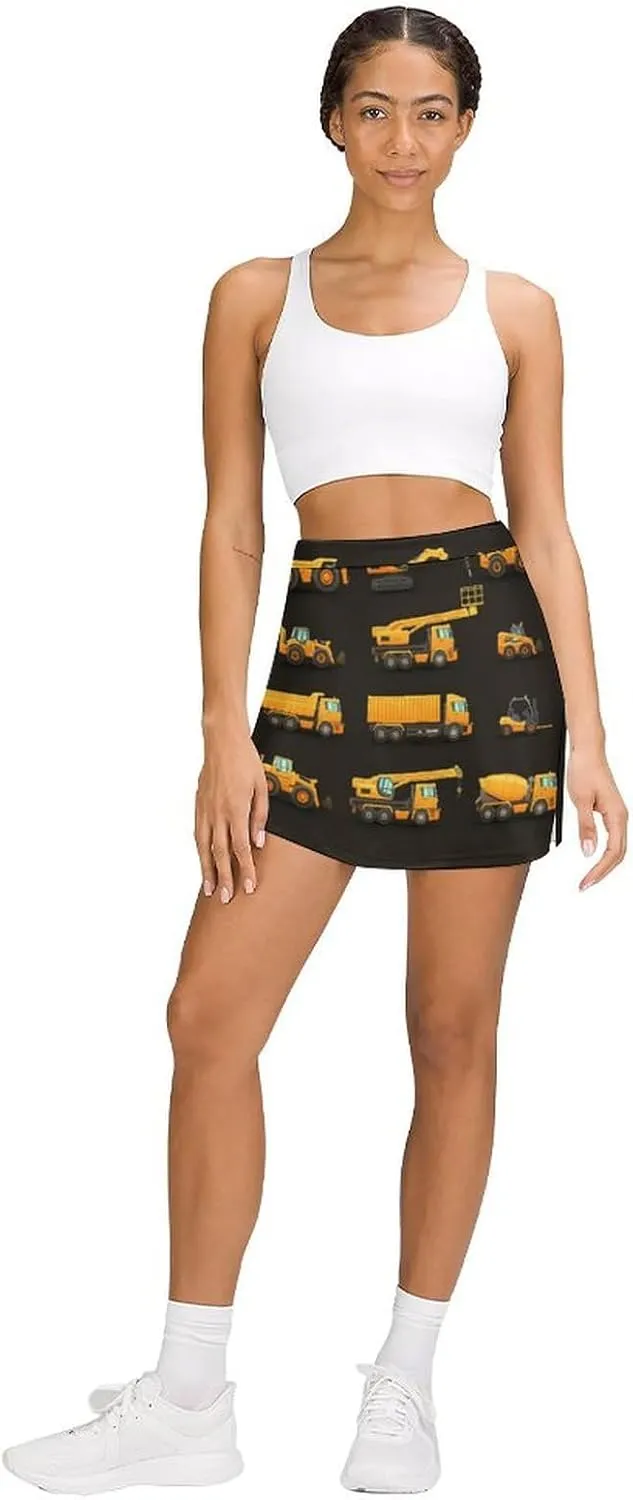 Donnapink Women Yoga Skirt, High Waist A-line Dress Trouser, Running Shorts(S-4XL)