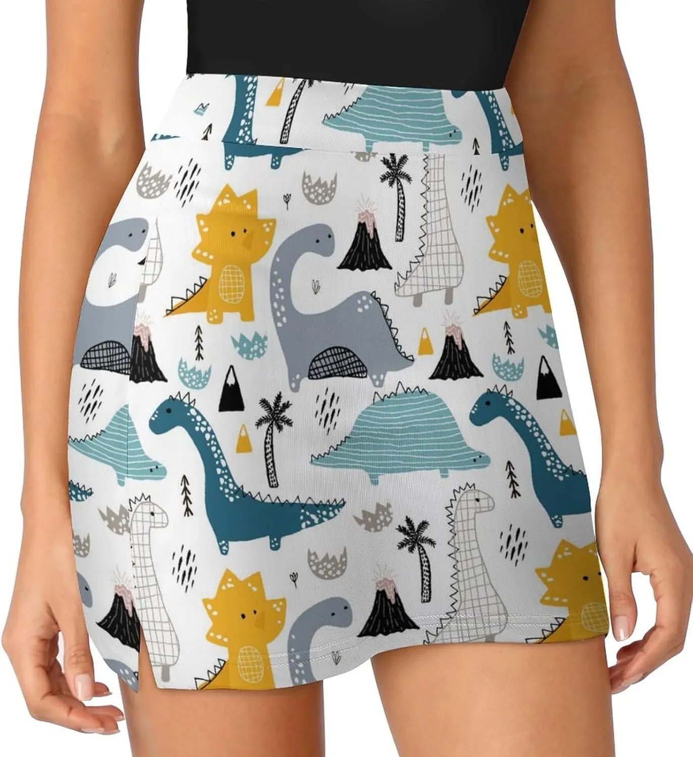 Donnapink Women Yoga Skirt, High Waist A-line Dress Trouser, Running Shorts(S-4XL)