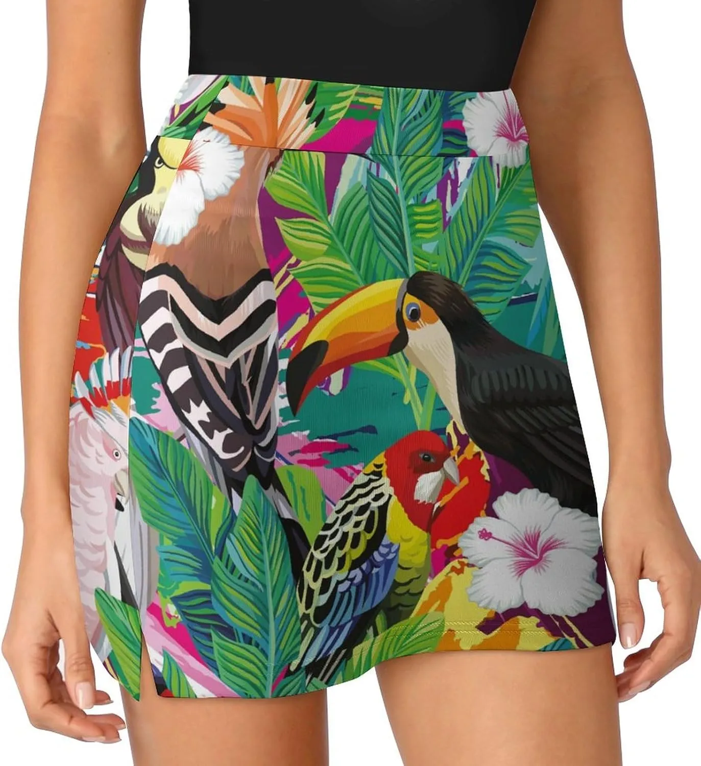 Donnapink Women Yoga Skirt, High Waist A-line Dress Trouser, Running Shorts(S-4XL)