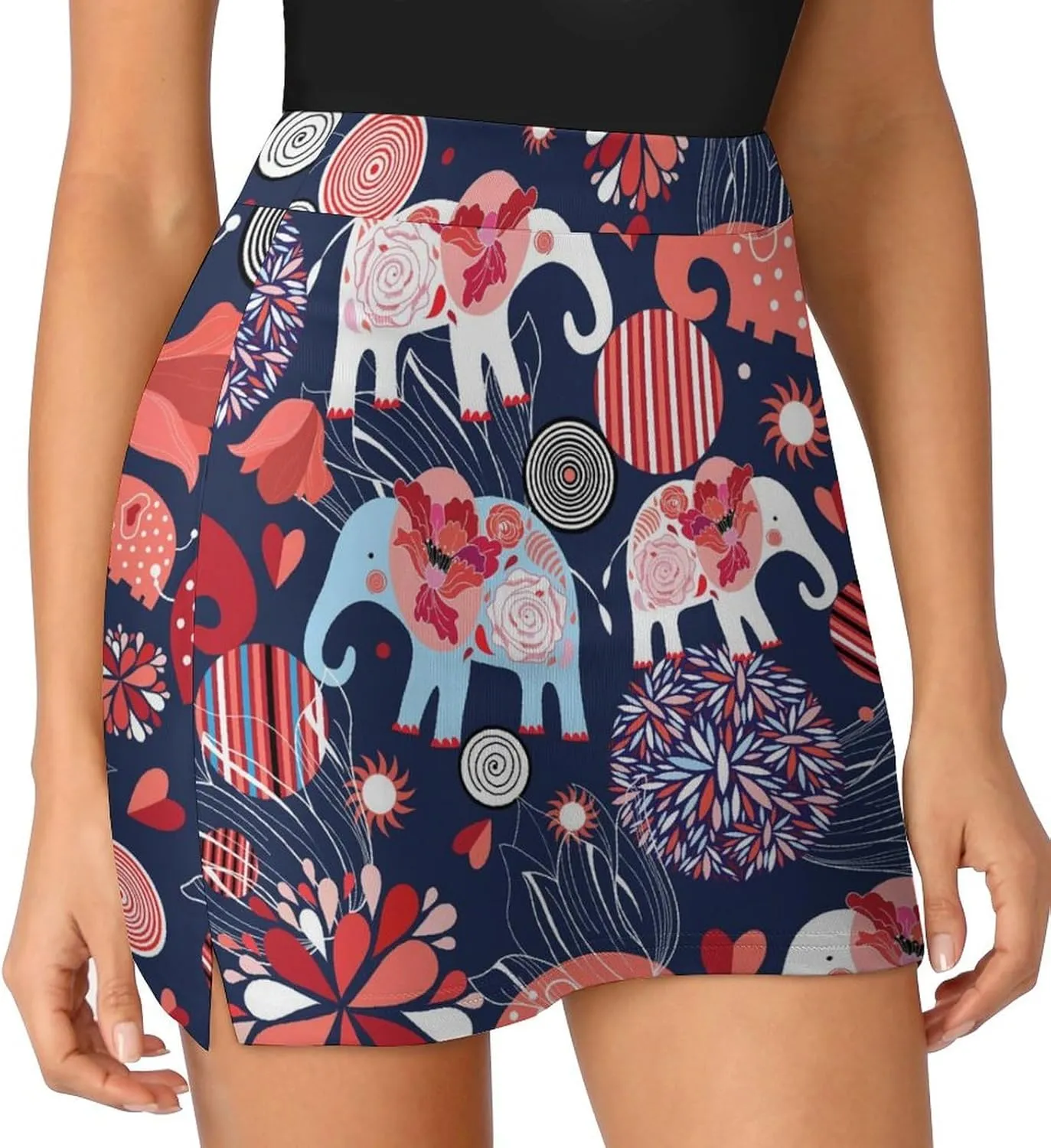 Donnapink Women Yoga Skirt, High Waist A-line Dress Trouser, Running Shorts(S-4XL)