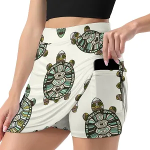 Donnapink Women Yoga Skirt, High Waist A-line Dress Trouser, Running Shorts(S-4XL)