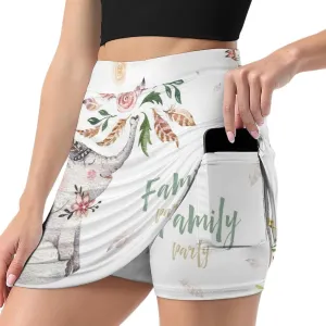Donnapink Women Yoga Skirt, High Waist A-line Dress Trouser, Running Shorts(S-4XL)