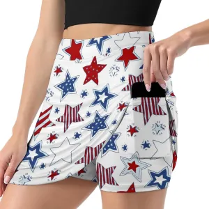 Donnapink Women Yoga Skirt, High Waist A-line Dress Trouser, Running Shorts(S-4XL)