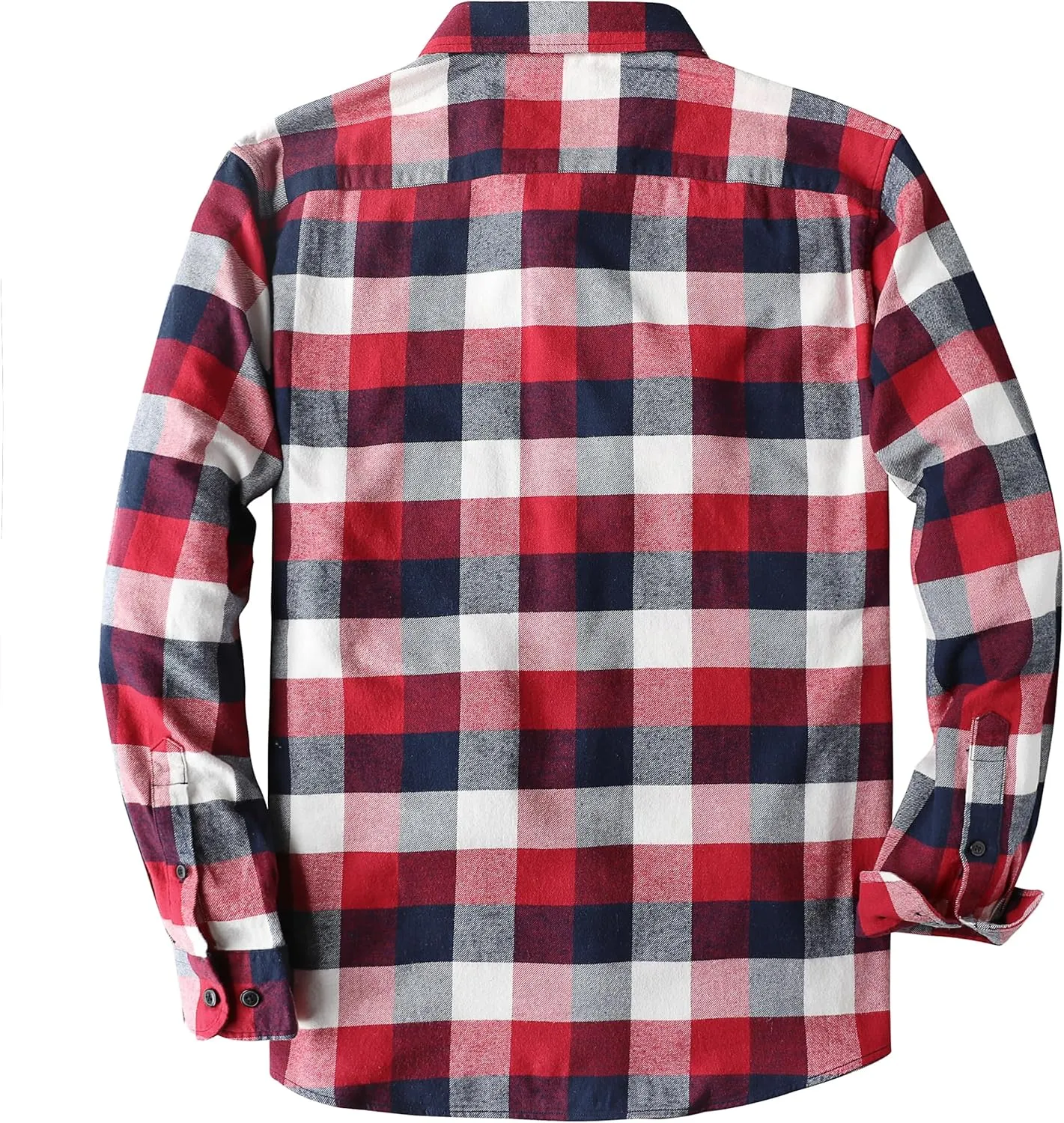 Dubinik Flannel Shirt for Men Plaid Mens Button Down Long Sleeve Shirts Soft Pure Cotton Casual Shirts Regular Fit