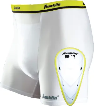 Franklin Sports Compression Sliding Shorts - Adult   Youth Baseball Compression Underwear with Cup Pocket - Padded Short