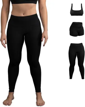 Gold BJJ Women's No-Gi Jiu Jitsu Gear: Leggings, Shorts, and Sports Bra