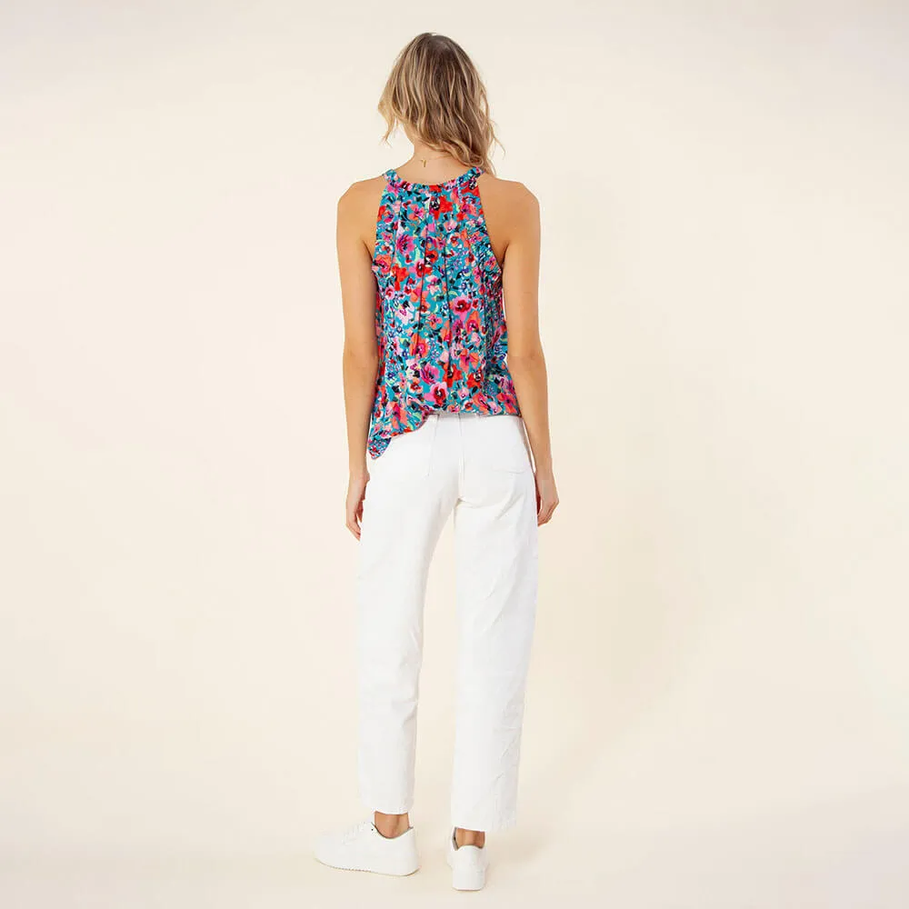 Hale Bob Debby Halter Top - Teal