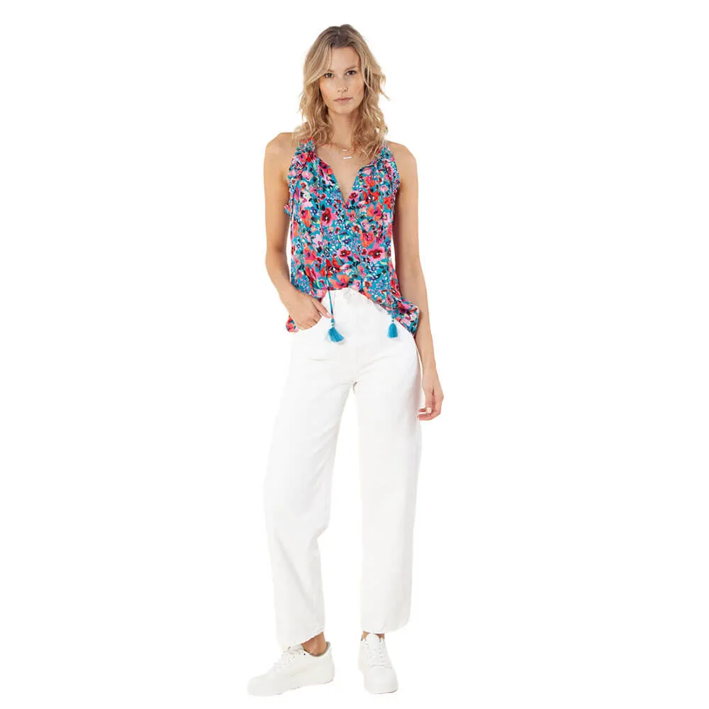Hale Bob Debby Halter Top - Teal
