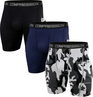 Holure Men's Performance Compression Shorts Athletic Workout Running Underwear (3 or 5 Pack)