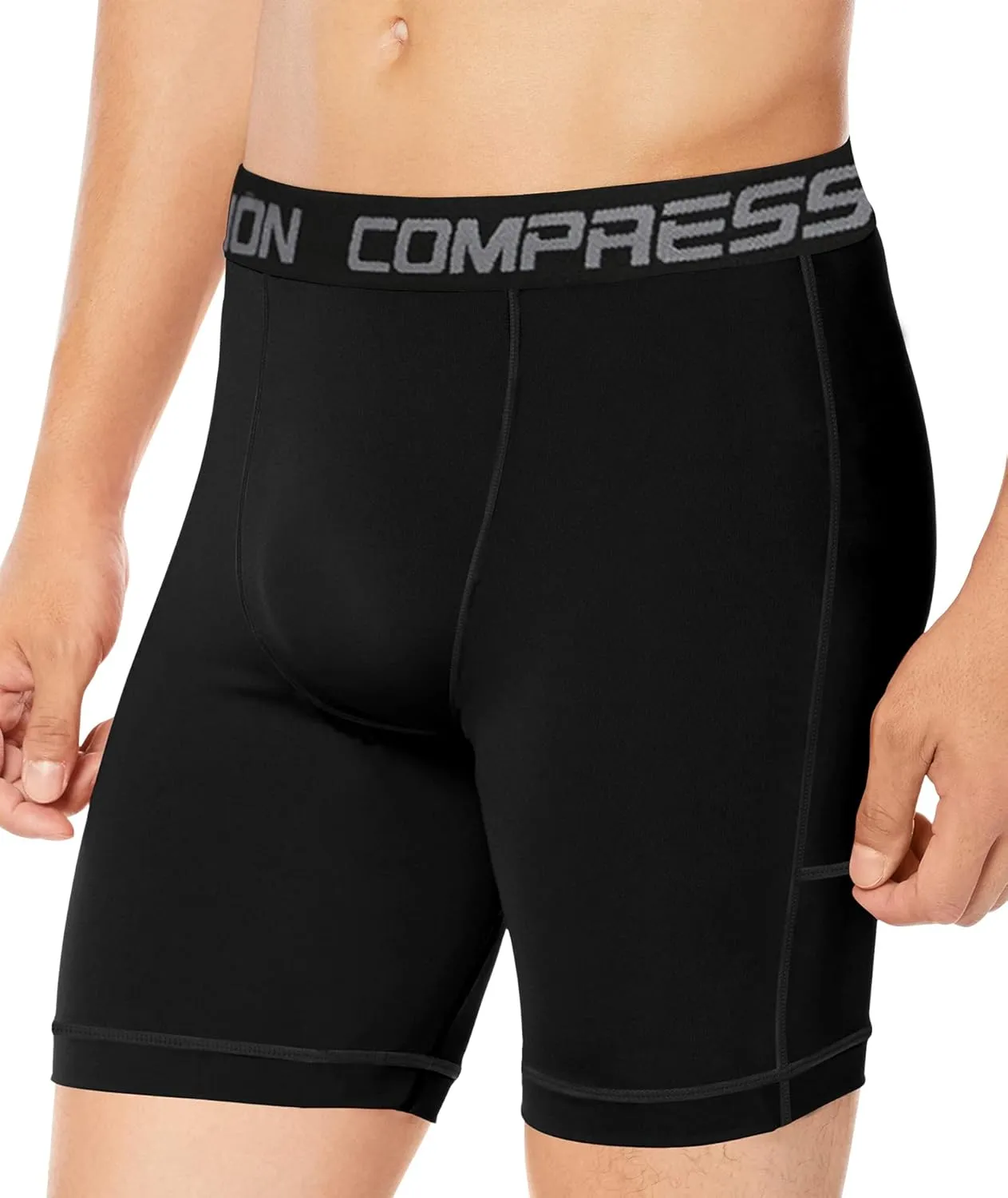 Holure Men's Performance Compression Shorts Athletic Workout Running Underwear (3 or 5 Pack)