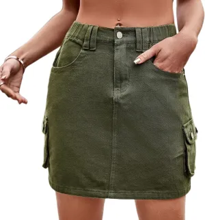 Jean Skirts for Women High Waisted Denim Shorts Trendy Knee Length Short Jean Dress Summer Casual Bottom Short Pant