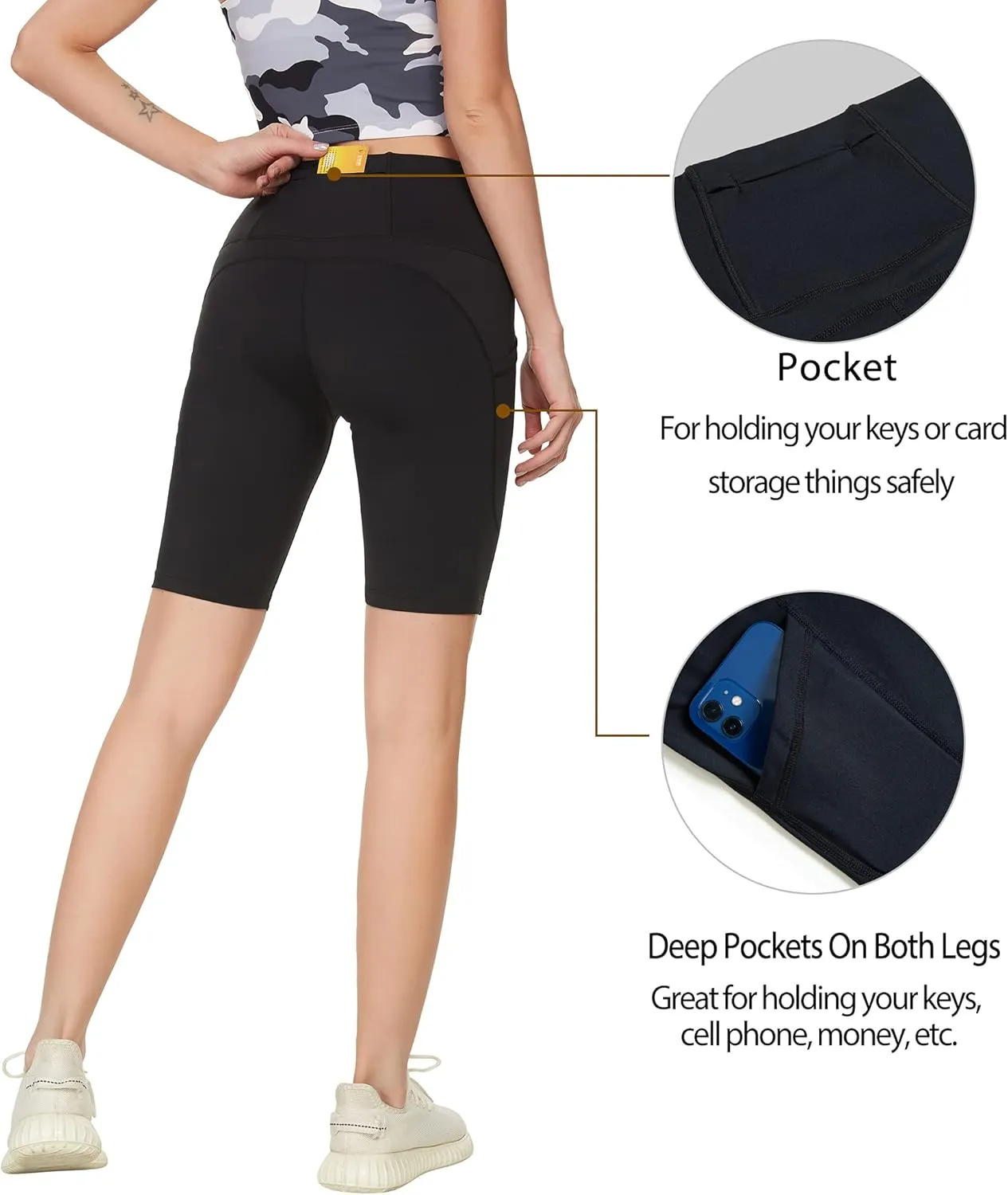 Kcutteyg Yoga Pants for Women with Pockets High Waisted Leggings Workout Sports Running Athletic Pants