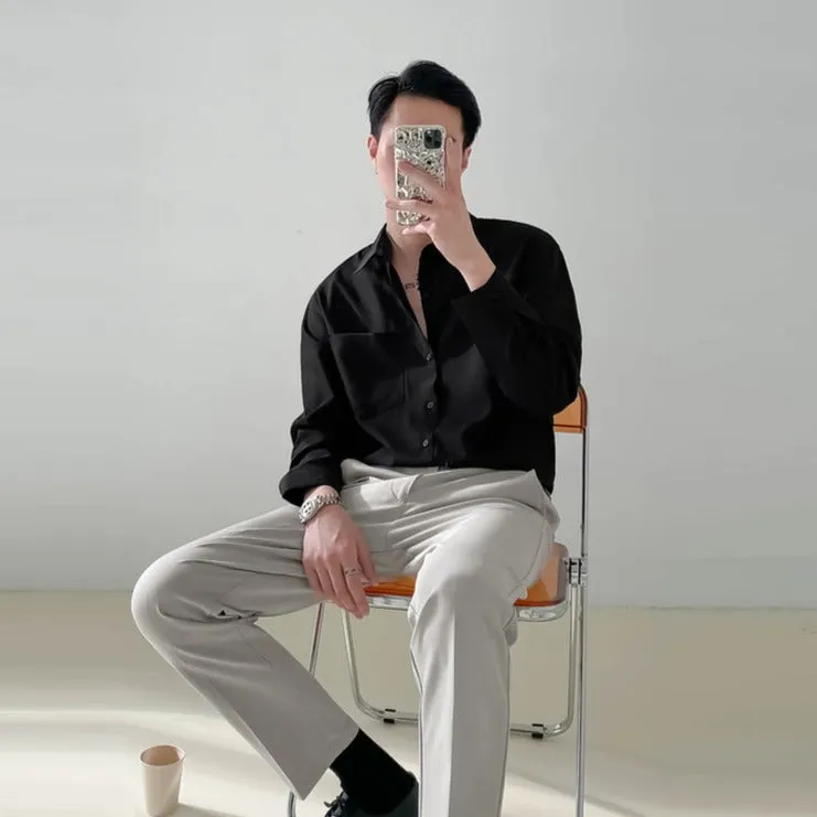 [Korean Style] 4 Colors Cashmere Long-Sleeved Shirts