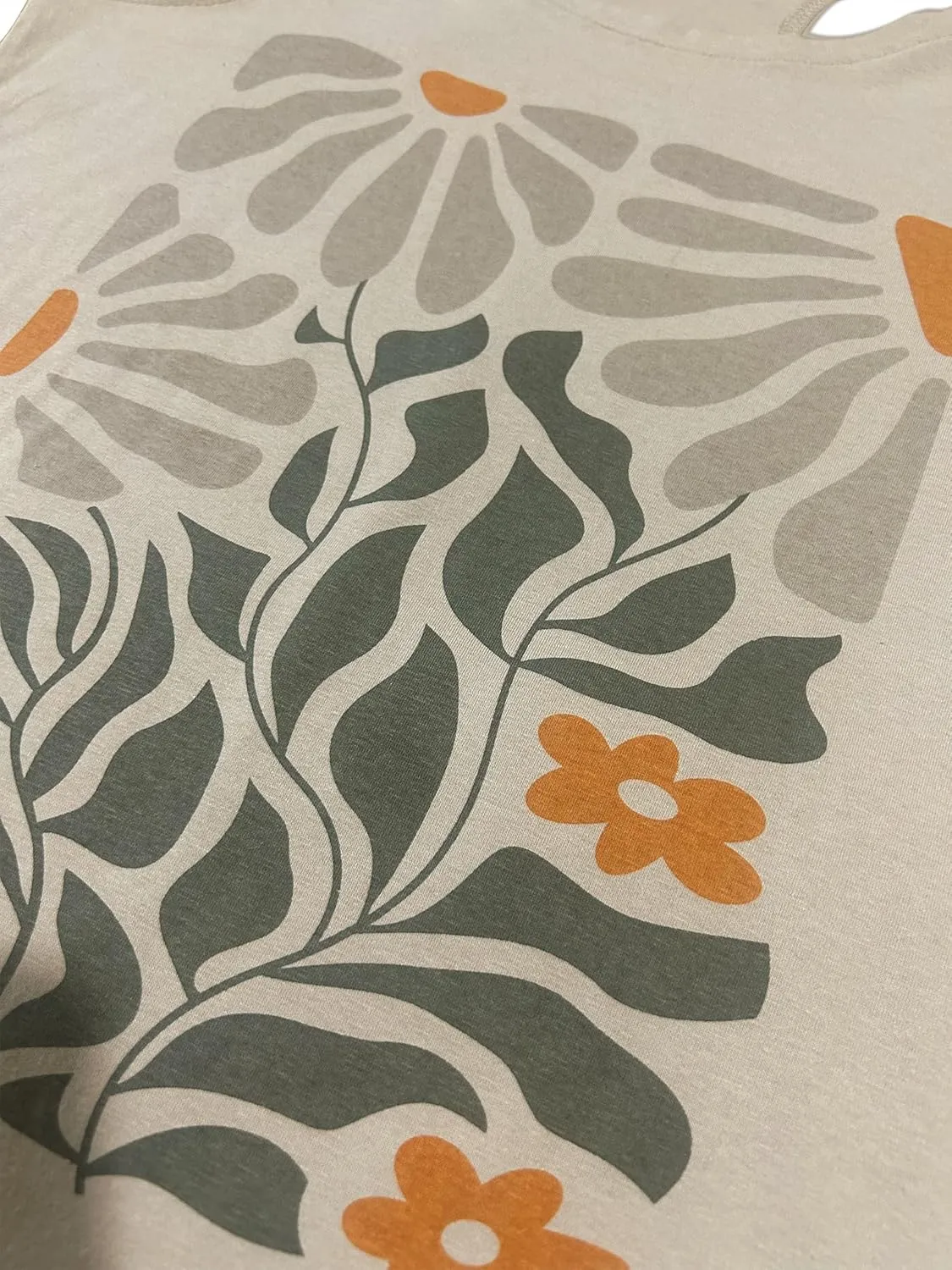 LANMERTREE Womens Vintage Graphic Racerback Tank Tops Floral Graphic Sleeveless Summer Basic Casual Loose Muscle Vest