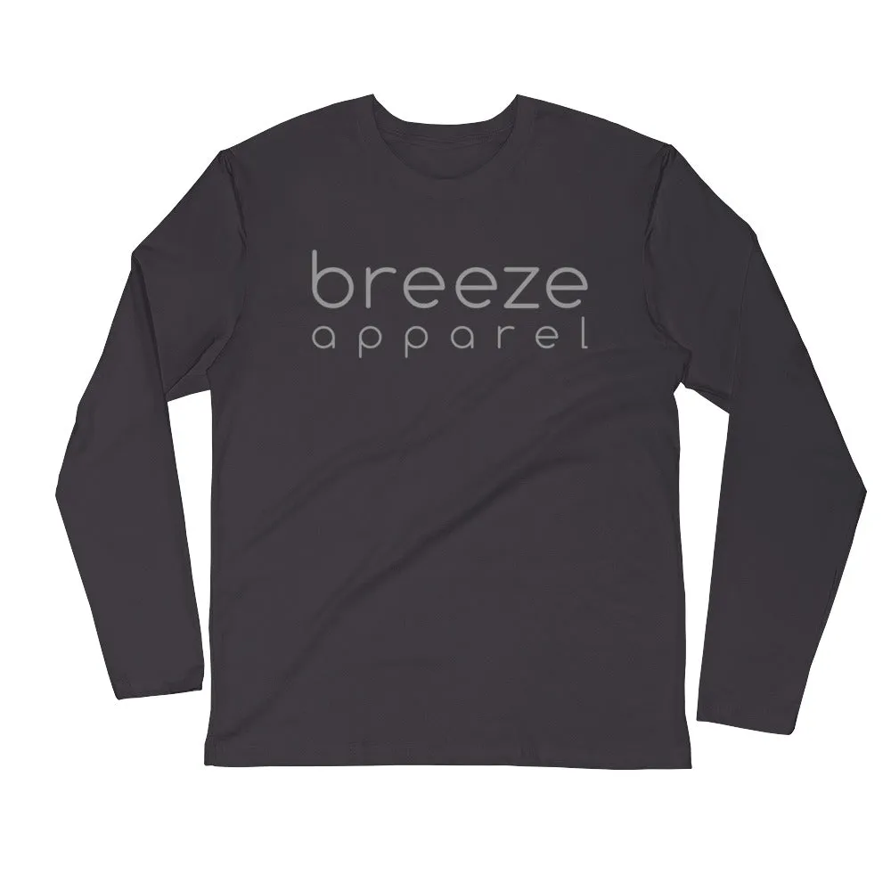 Long-sleeved unisex brand shirt - silver (slim fit)