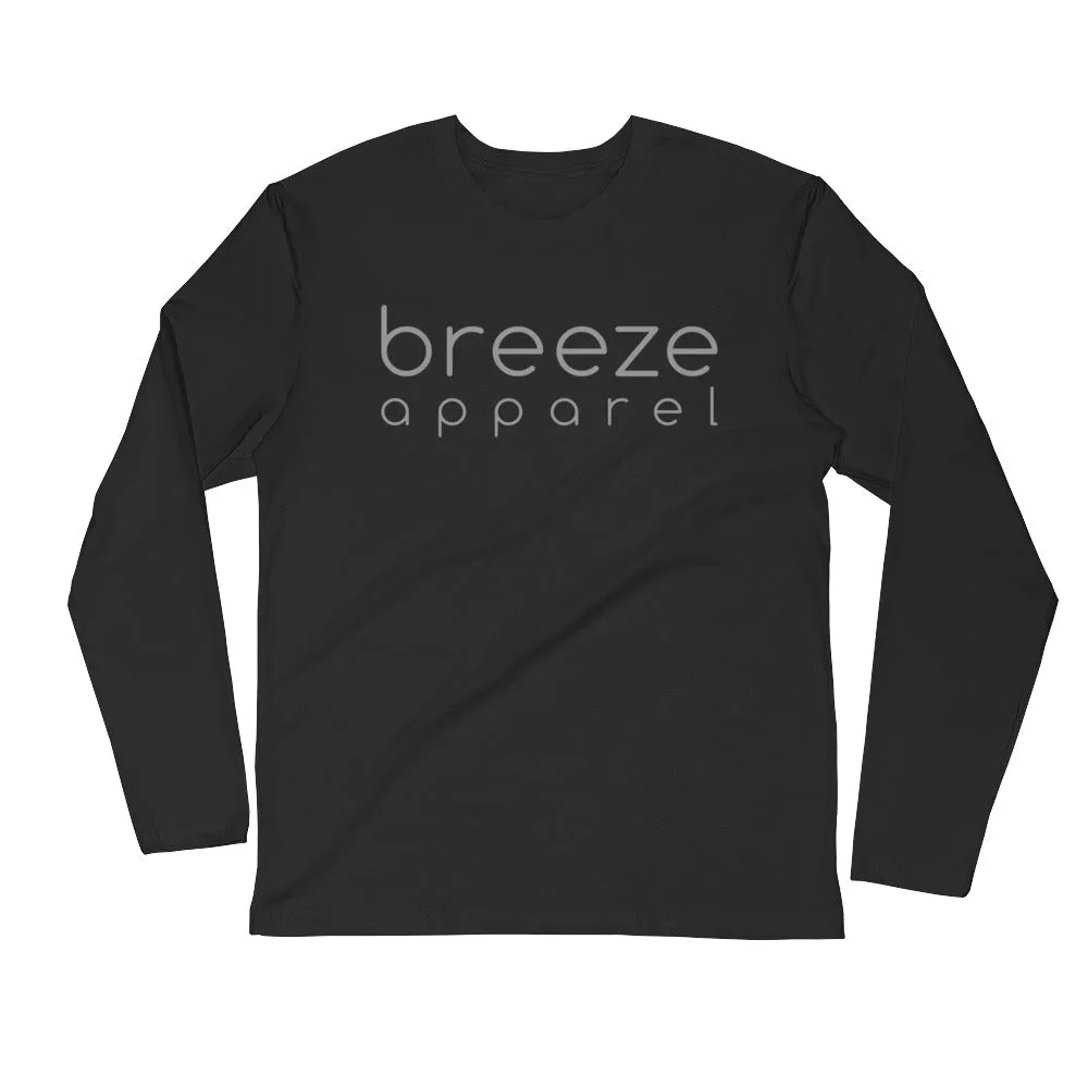 Long-sleeved unisex brand shirt - silver (slim fit)