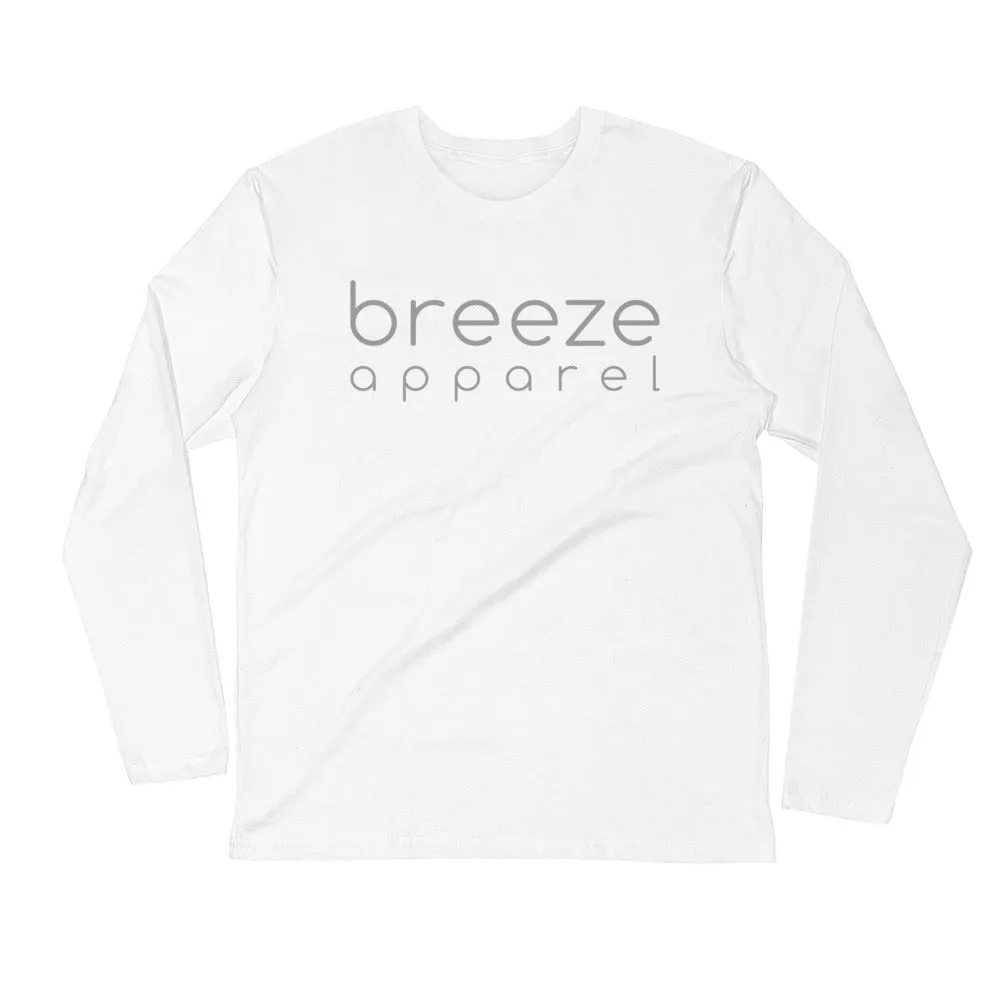 Long-sleeved unisex brand shirt - silver (slim fit)