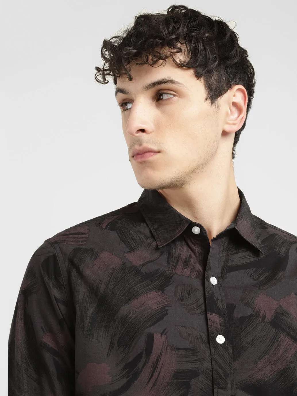 Men's Abstract Slim Fit Shirt