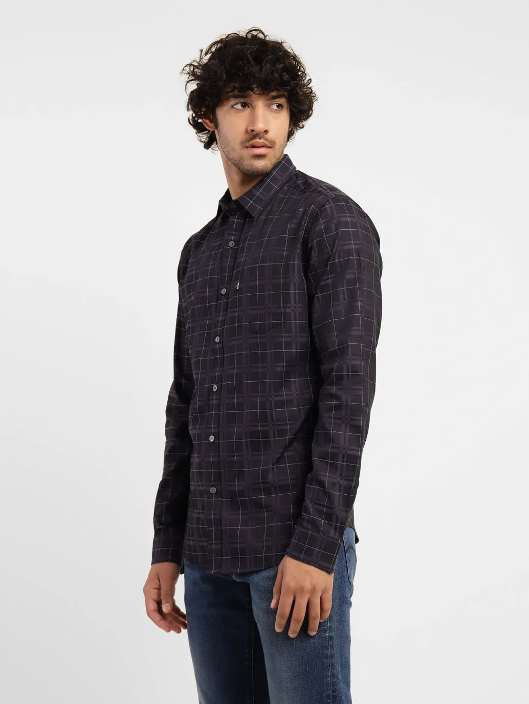 Men's Checkered Slim Fit Shirt