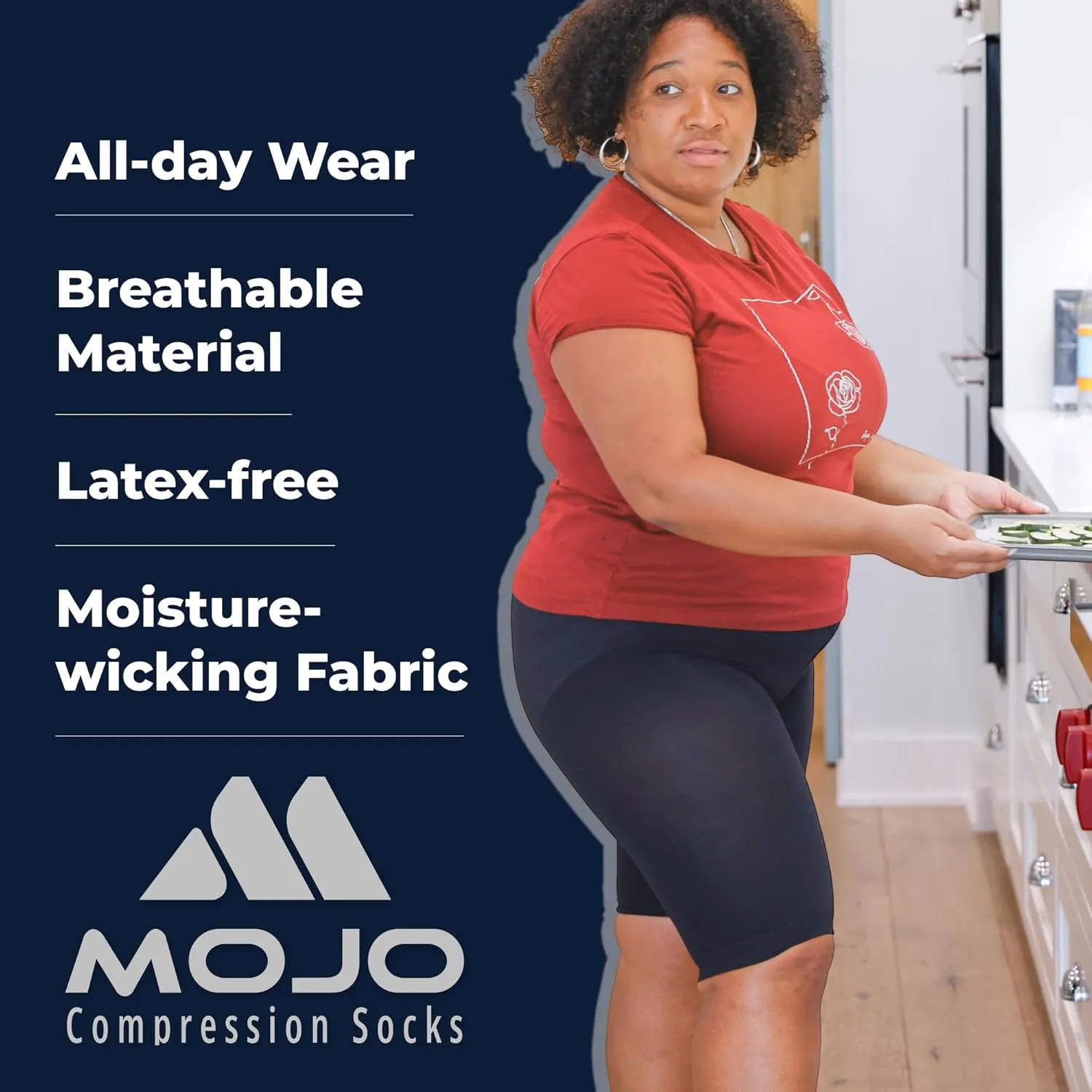 Mojo Compression Medical Shorts 20-30mmHg for Women & Men - M819