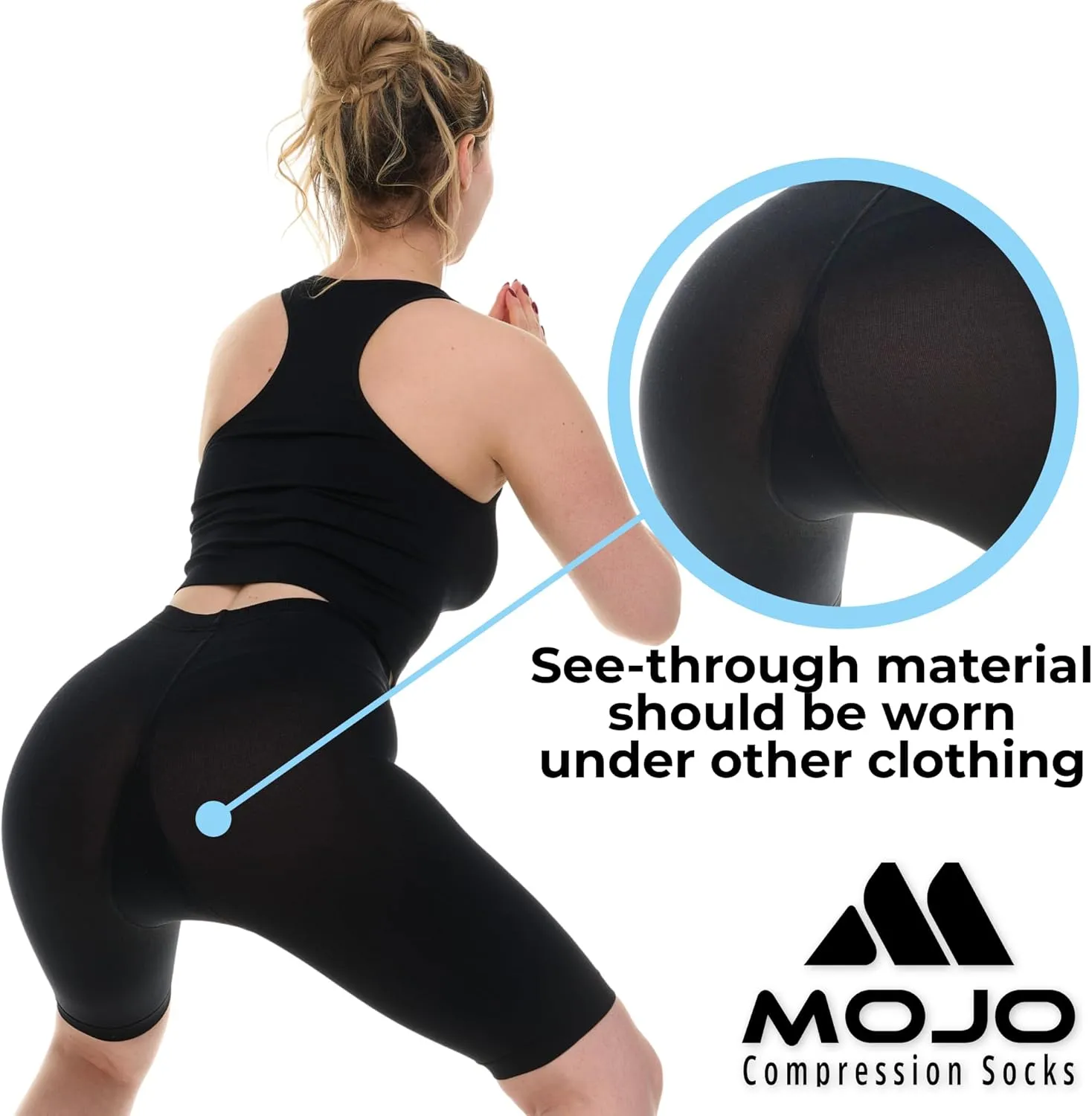 Mojo Compression Medical Shorts 20-30mmHg for Women & Men - M819