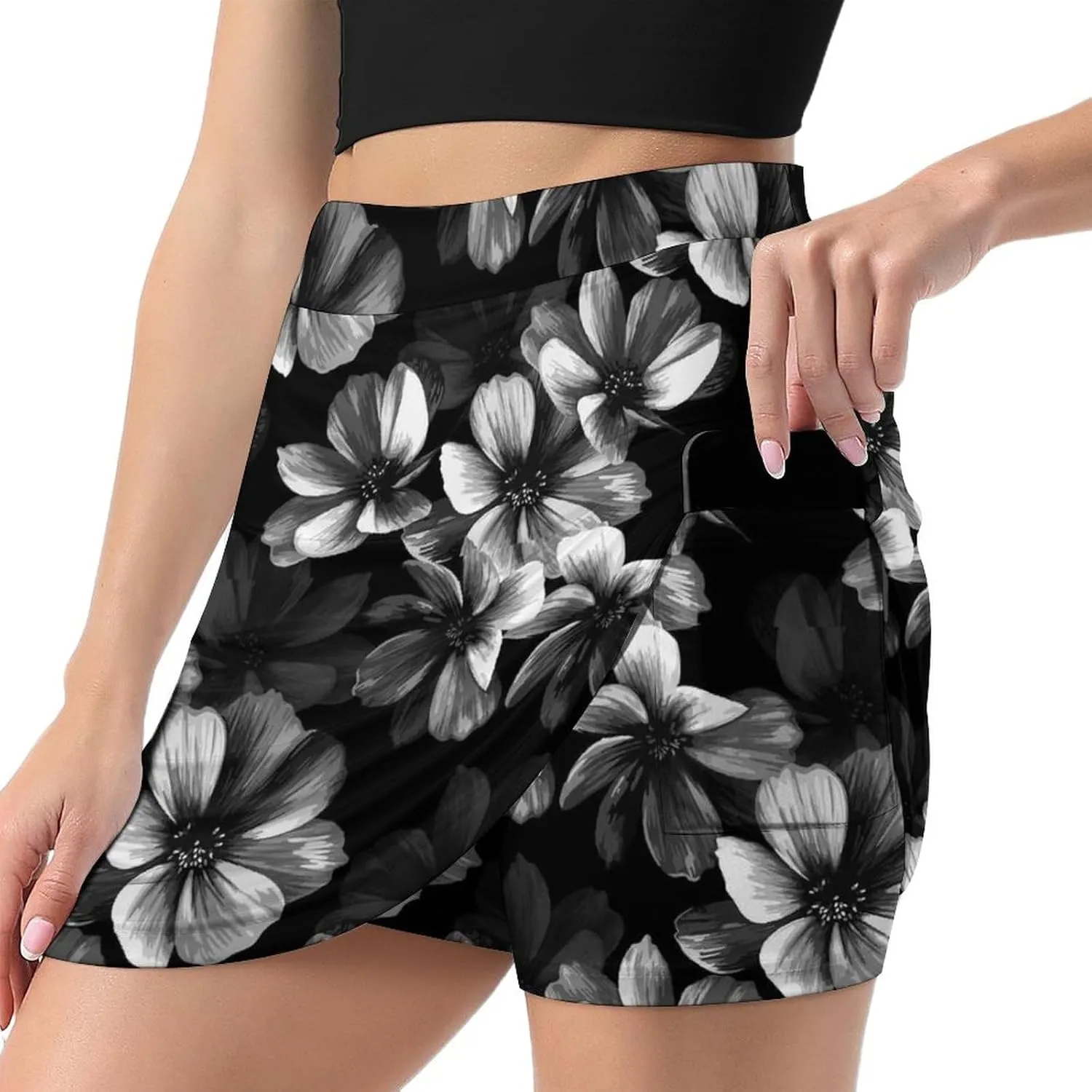 Nugier Women Yoga Skirt, High Waist A-line Dress Trouser, Running Shorts(S-4XL)