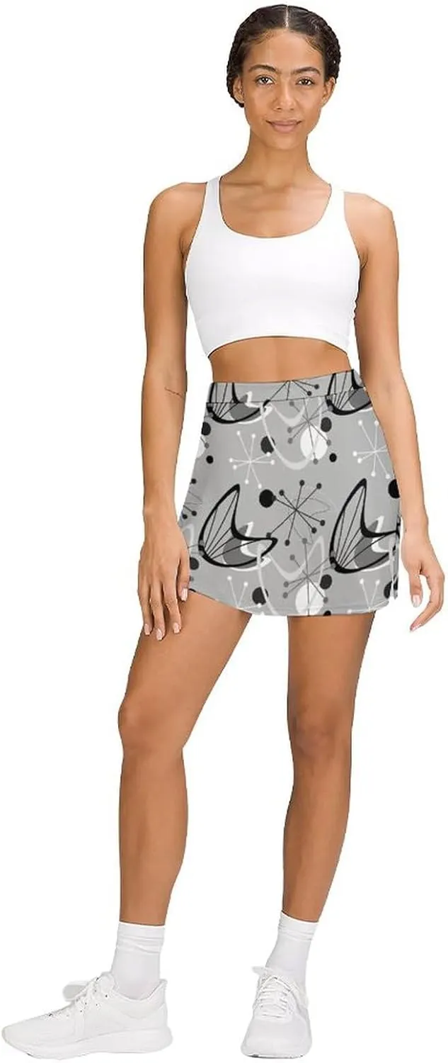 Nugier Women Yoga Skirt, High Waist A-line Dress Trouser, Running Shorts(S-4XL)