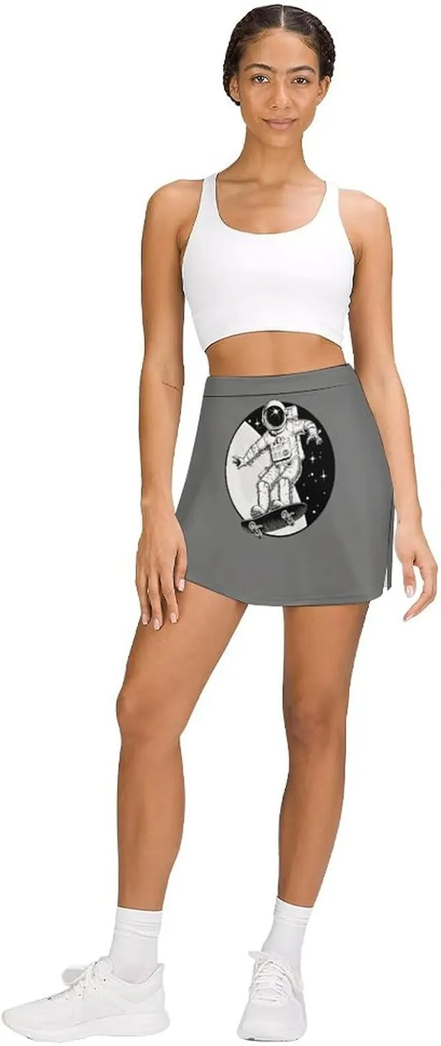 Nugier Women Yoga Skirt, High Waist A-line Dress Trouser, Running Shorts(S-4XL)