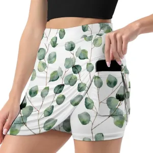Nugier Women Yoga Skirt, High Waist A-line Dress Trouser, Running Shorts(S-4XL)