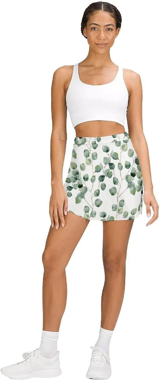 Nugier Women Yoga Skirt, High Waist A-line Dress Trouser, Running Shorts(S-4XL)