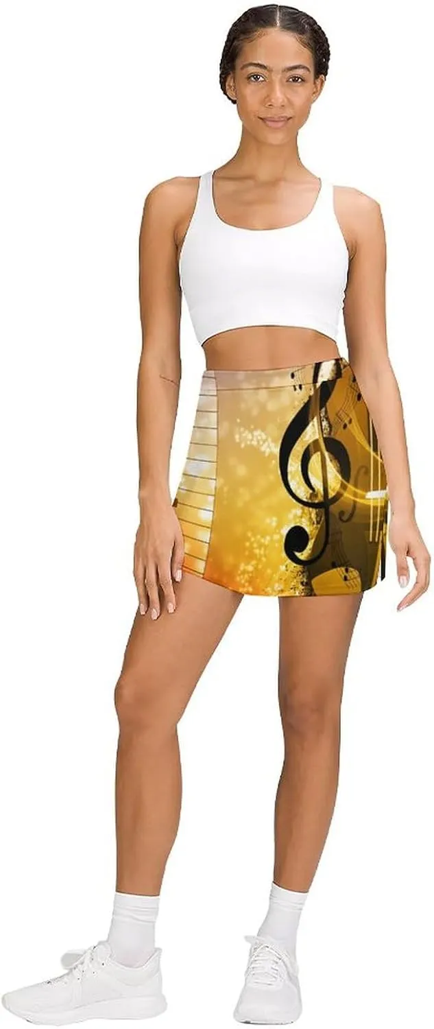 Nugier Women Yoga Skirt, High Waist A-line Dress Trouser, Running Shorts(S-4XL)