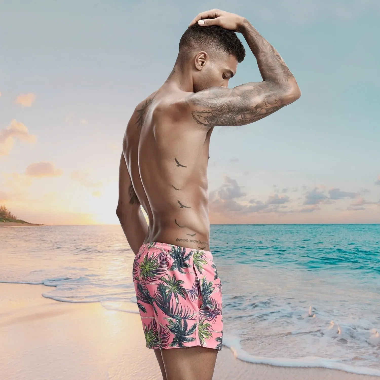 Pink Palm Trees Board Shorts
