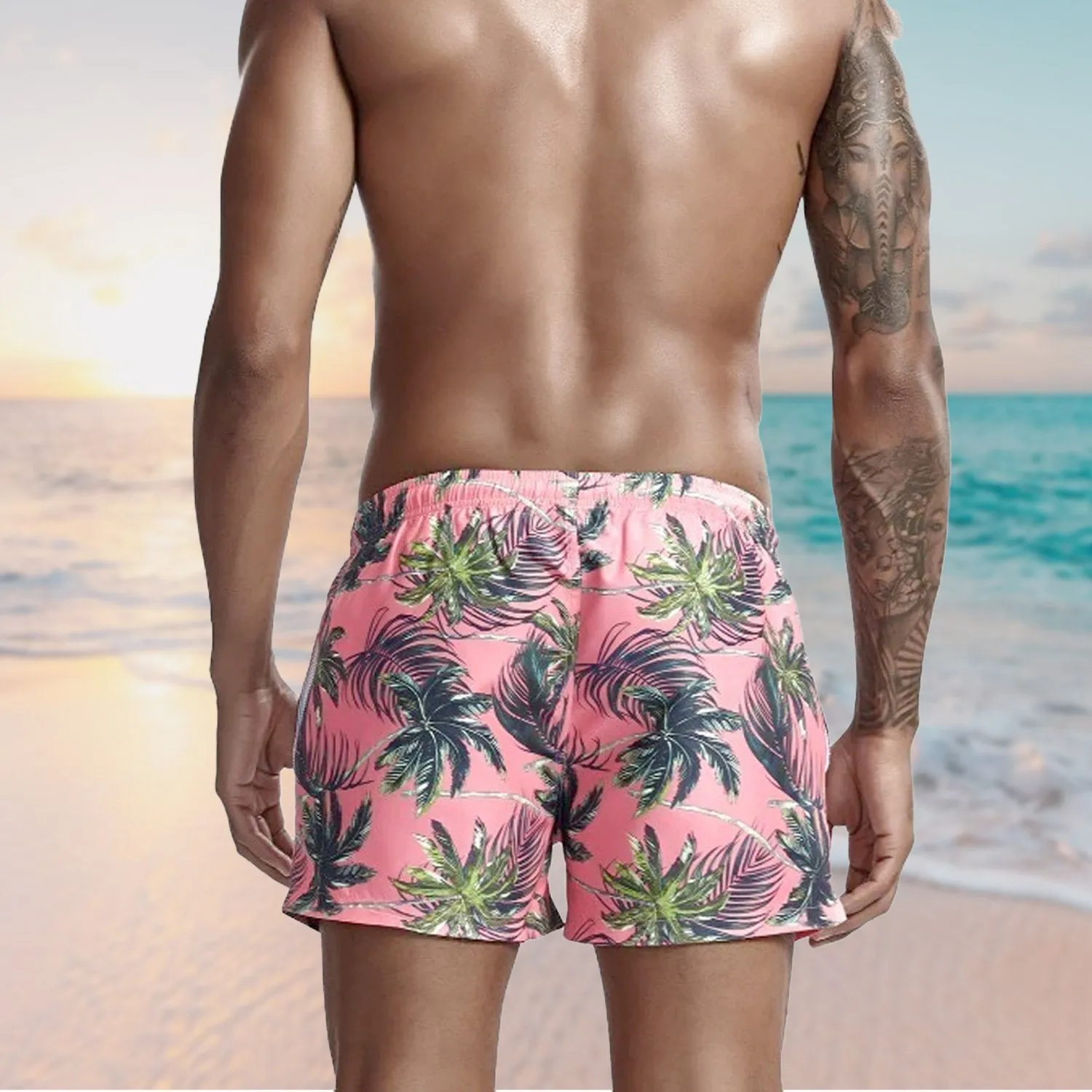 Pink Palm Trees Board Shorts