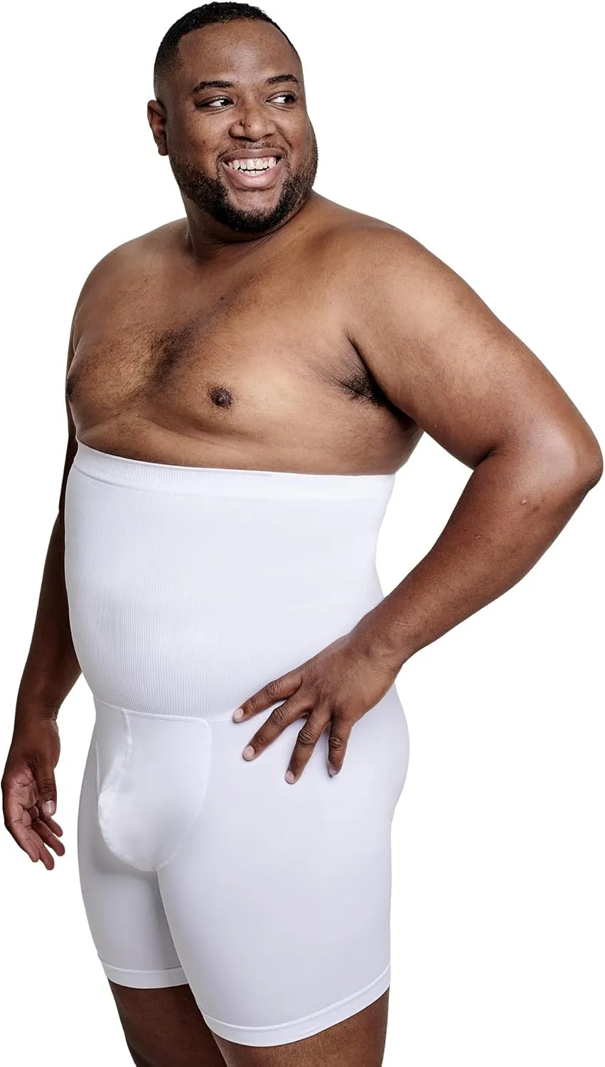 QORE LOGIQ Tummy Control Shapewear Compression Shorts - Waist Compression for Men, High Waist Mens Tummy Shaper Underwear
