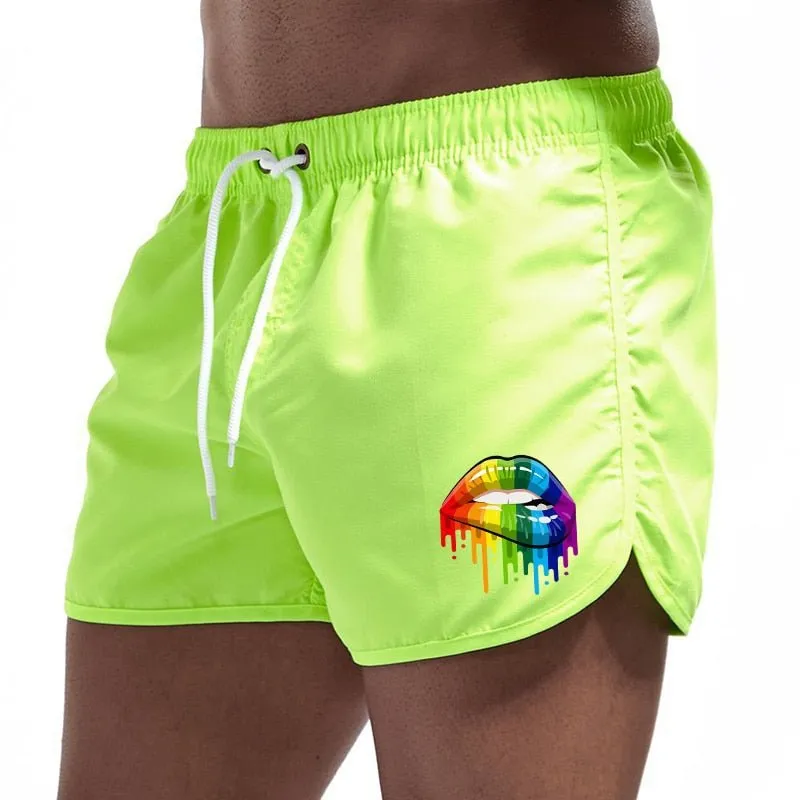 Rainbow Lips Board Shorts