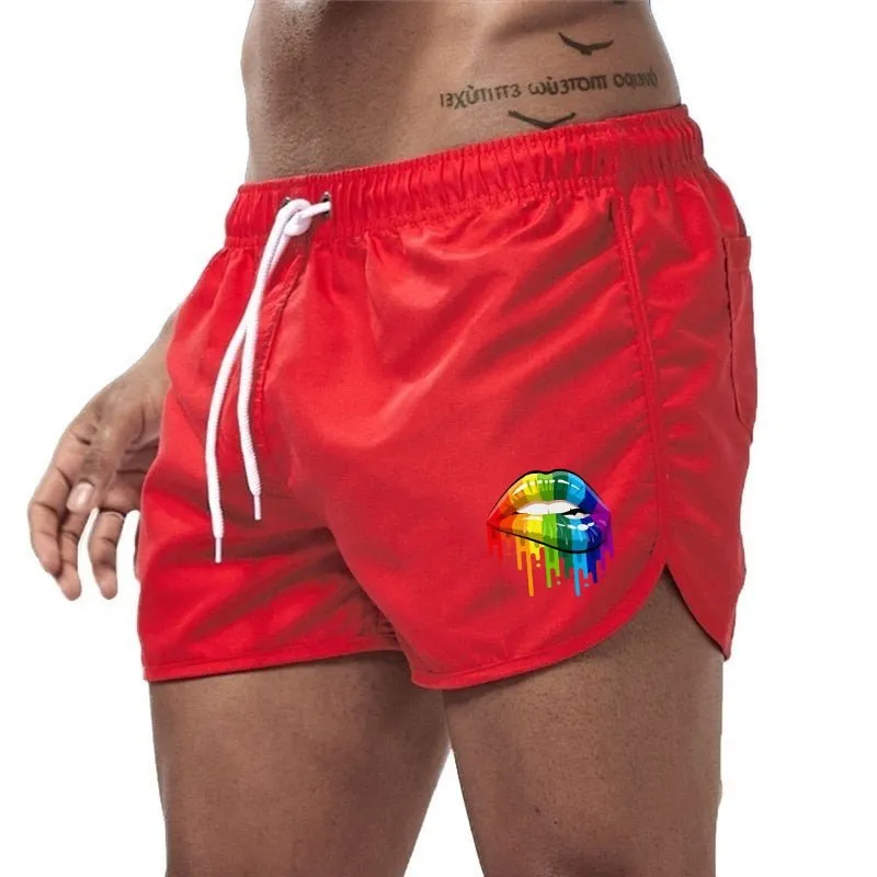 Rainbow Lips Board Shorts